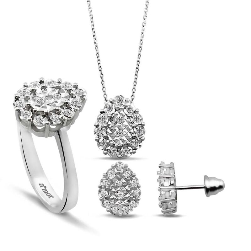 0.38 Karat Fantezi Pırlanta Set - IDL Sertifikalı - 1