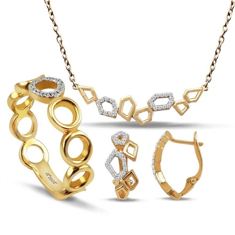 0.47 Karat Fantezi Pırlanta Set - IDL Sertifikalı - 1