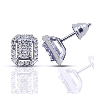 0.47 Karat Pırlanta Coronet Küpe - IDL Sertifikalı - 1