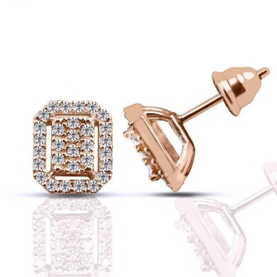 0.47 Karat Pırlanta Coronet Küpe - IDL Sertifikalı - 1