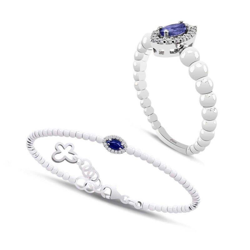 0.47 Karat Safir Pırlanta Set - IDL Sertifikalı - 1