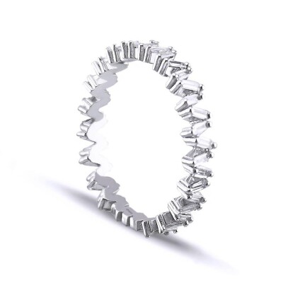 0.50 Karat Baget Pırlanta Tamtur Yüzük - IDL Sertifikalı - 2