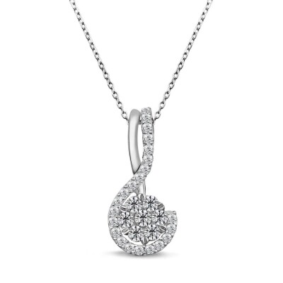 0.50 Karat Pırlanta Fantezi Kolye - IDL Sertifikalı - 1