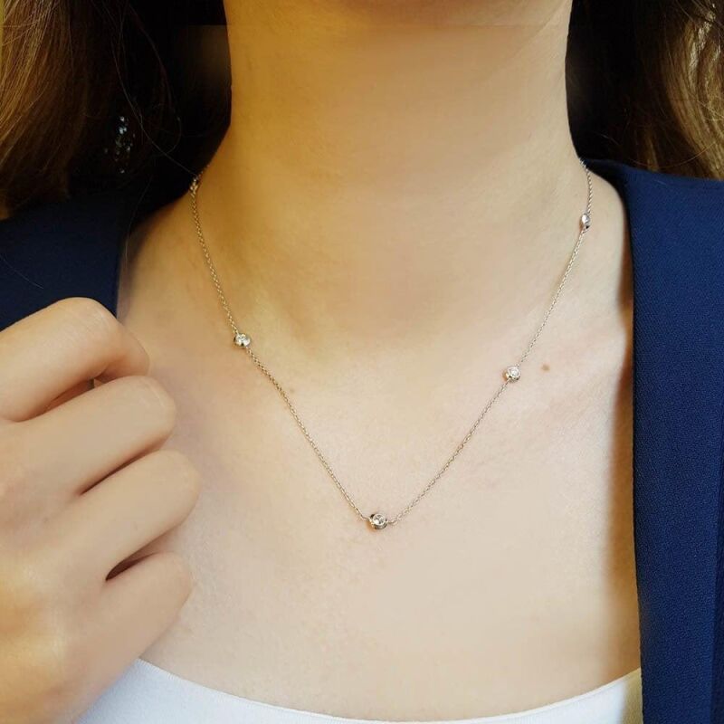 0.50 Karat Pırlanta Fantezi Kolye - IDL Sertifikalı - 2