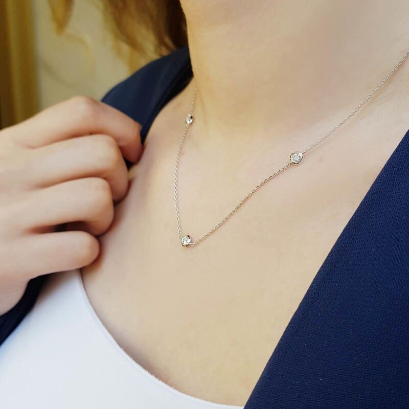 0.50 Karat Pırlanta Fantezi Kolye - IDL Sertifikalı - 3