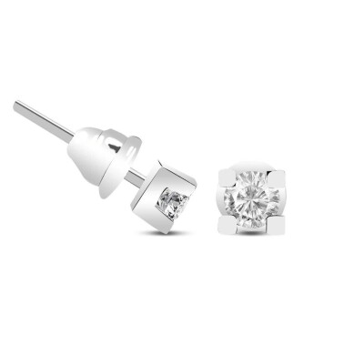 0.50 Karat Pırlanta Tektaş Küpe - IDL Sertifikalı - 1
