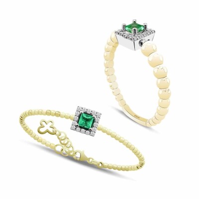 0.50 Karat Zümrüt Pırlanta Set - IDL Sertifikalı - 1