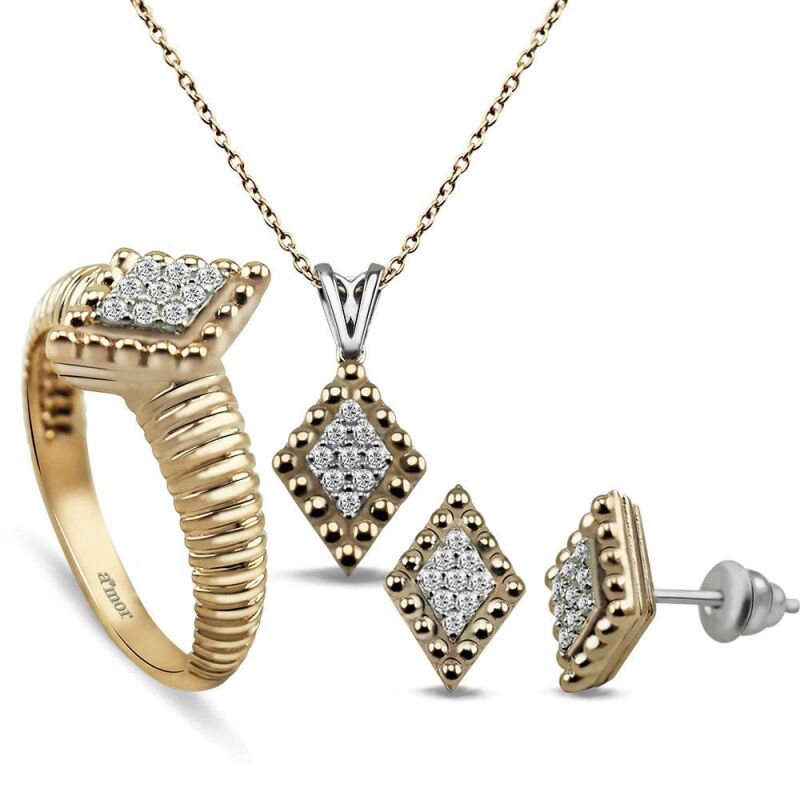 0.51 Karat Fantezi Pırlanta Set - IDL Sertifikalı - 1