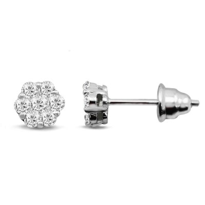 0.52 Karat Pırlanta Coronet Küpe - IDL Sertifikalı - 1