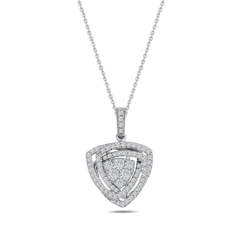 0.53 Karat Pırlanta Coronet Kolye - IDL Sertifikalı - 1