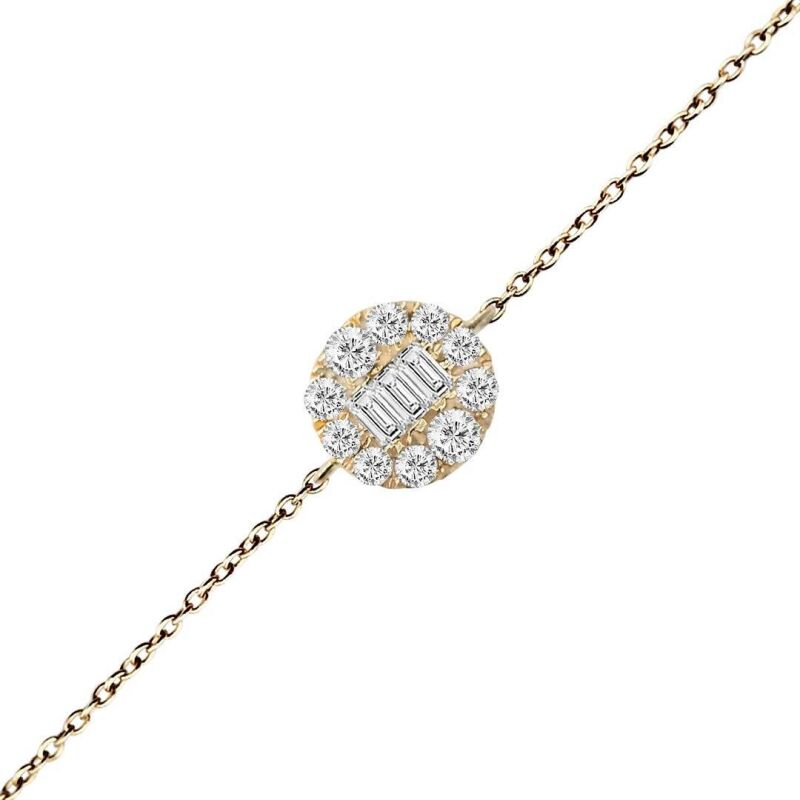 0.56 Karat Pırlanta Baget Bileklik - IDL Sertifikalı - 1