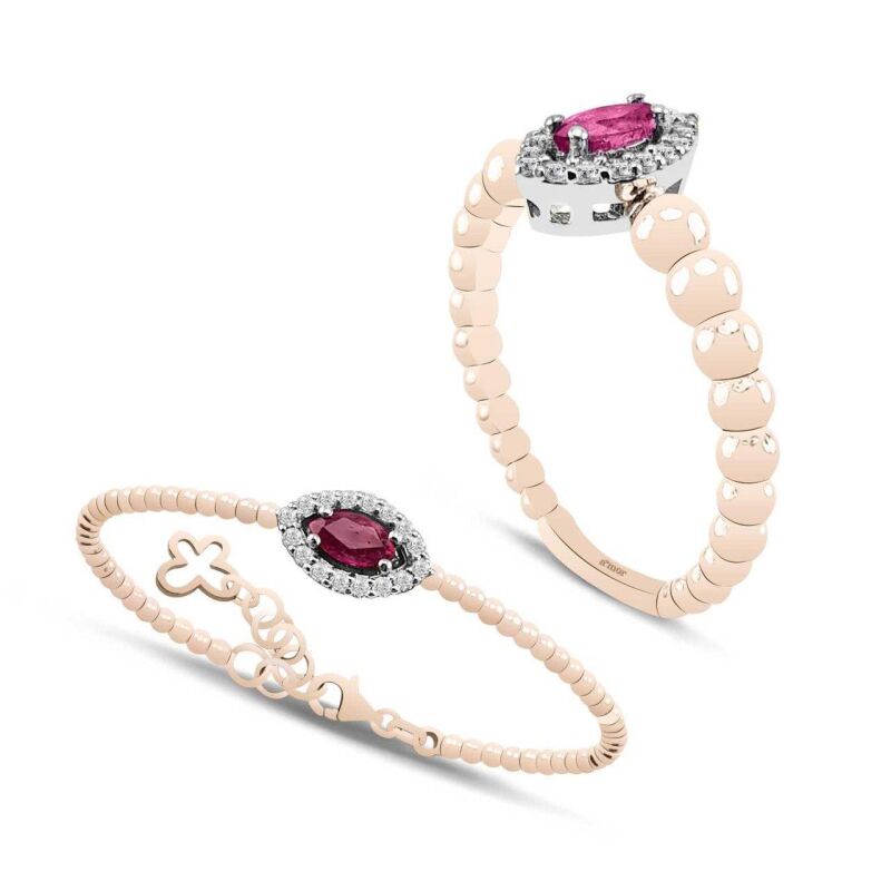 0.56 Karat Yakut Pırlanta Set - IDL Sertifikalı - 1