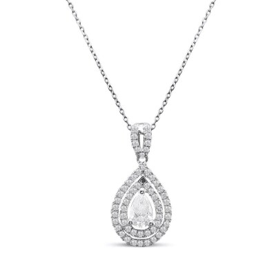 0.57 Karat Pırlantalı Damla Taşlı Fantezi Kolye - IDL Sertifikalı - 1