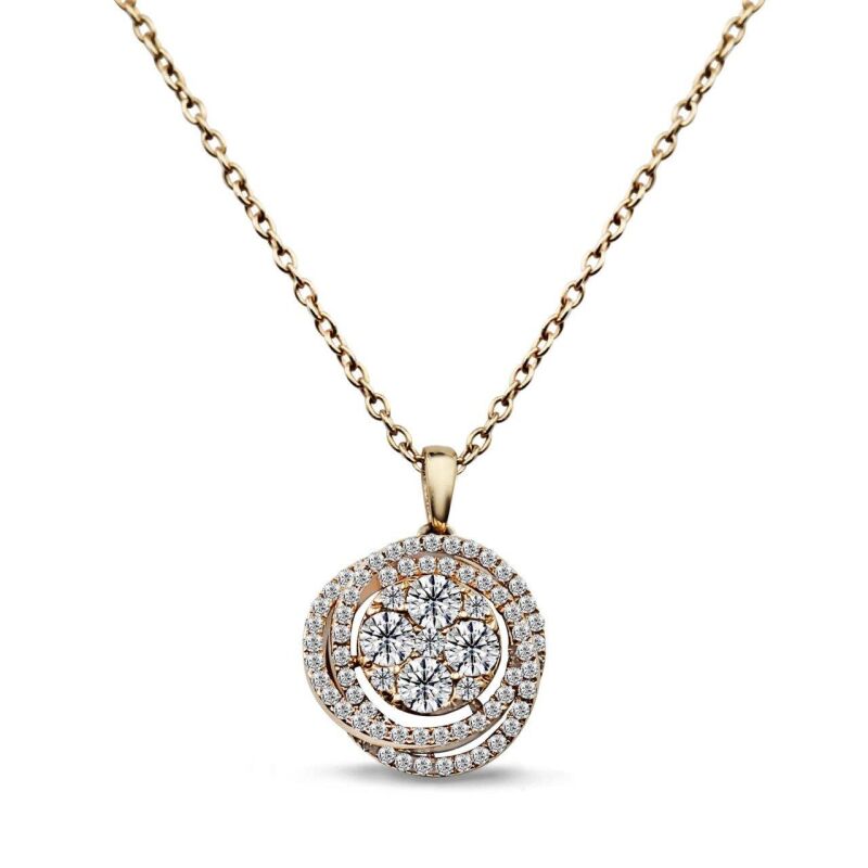 0.61 Karat Pırlanta Coronet Kolye - IDL Sertifikalı - 1
