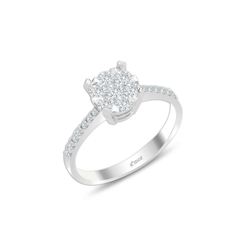 0.62 Karat Pırlanta Coronet Yüzük - IDL Sertifikalı - 1