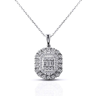 0.65 Karat Pırlanta Baget Kolye - IDL Sertifikalı - 1