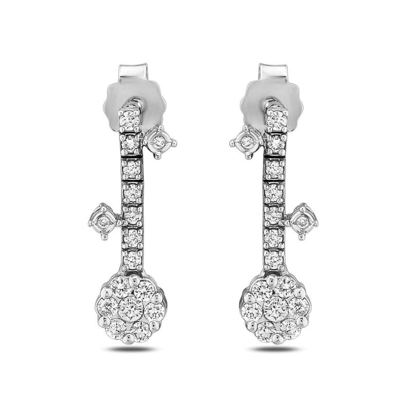 0.65 Karat Pırlanta Fantezi Küpe - IDL Sertifikalı - 2