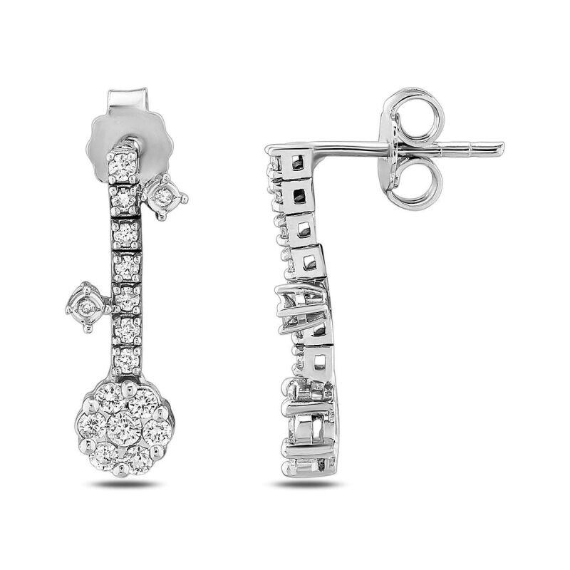 0.65 Karat Pırlanta Fantezi Küpe - IDL Sertifikalı - 1