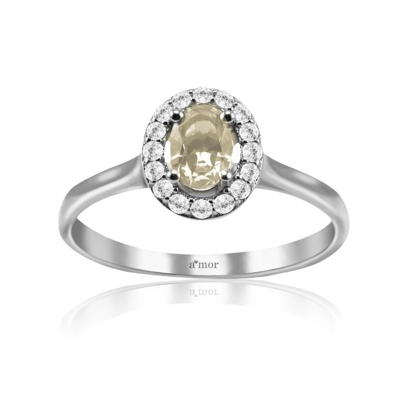 0.66 Karat Morganite Pırlanta Fantezi Yüzük - IDL Sertifikalı - 1