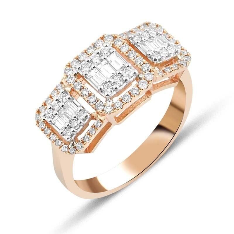 0.69 Karat Pırlanta Baget Yüzük - IDL Sertifikalı - 1