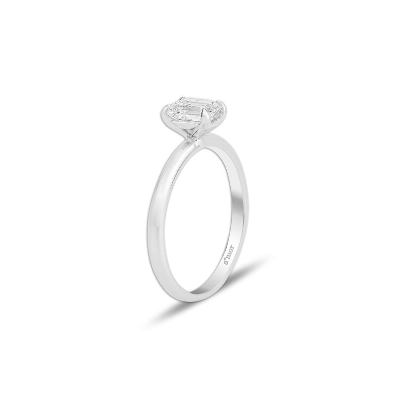 0.70 Karat Pırlanta Emerald Yüzük - IDL Sertifikalı - 2