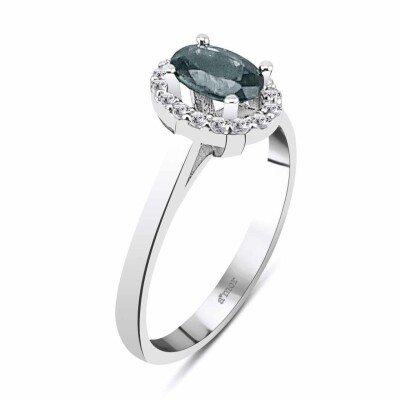 0.70 Karat Pırlanta Safir Yüzük - IDL Sertifikalı - 2