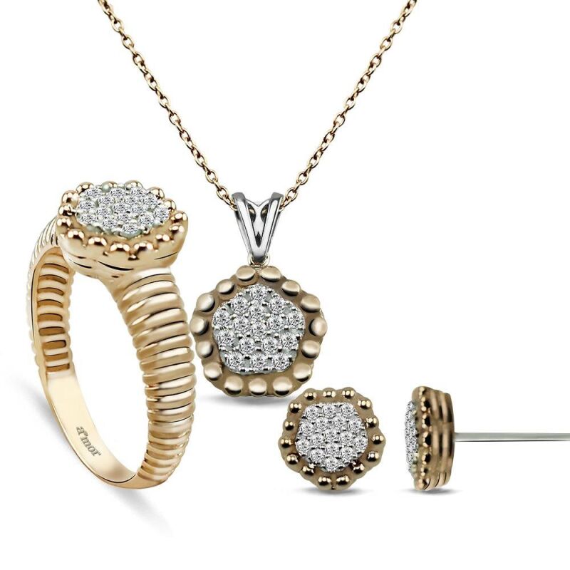 0.72 Karat Fantezi Pırlanta Set - IDL Sertifikalı - 1