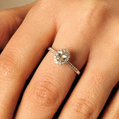 0.73 Karat Pırlanta Morganite Fantezi Yüzük - IDL Sertifikalı - 4
