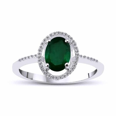 0.75 Karat Pırlanta Zümrüt Yüzük - IDL Sertifikalı - 1