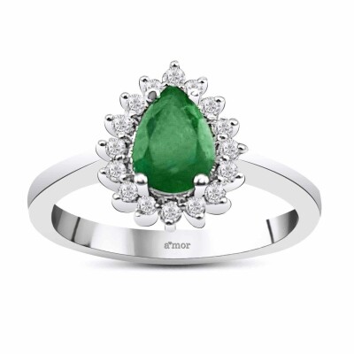 0.75 Karat Pırlanta Zümrüt Yüzük - IDL Sertifikalı - 1