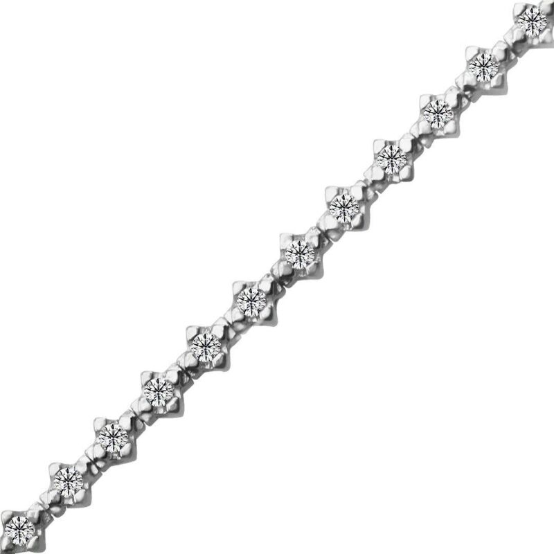 0.80 Karat Pırlanta Su Yolu Bileklik - IDL Sertifikalı - 1