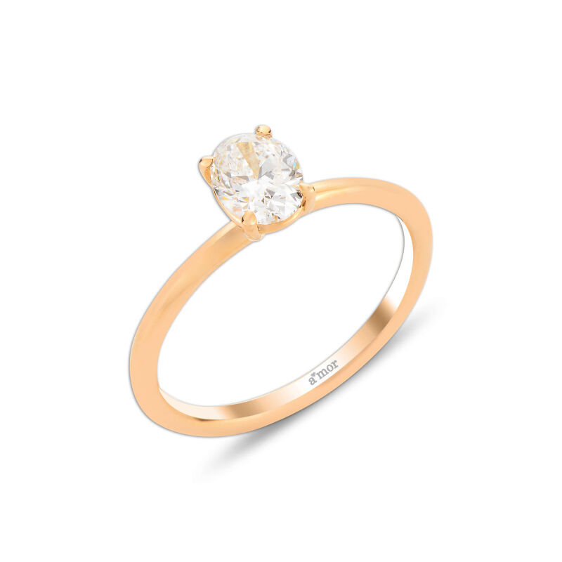 0.80 Karat Pırlanta Tektaş Oval Yüzük - GIA / IDL Sertifikalı - 1