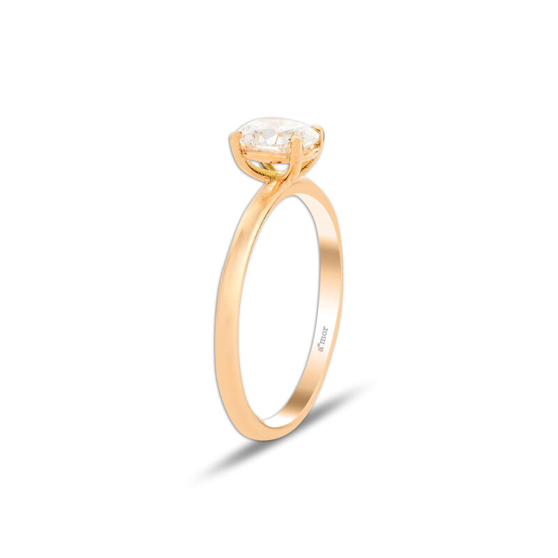 0.80 Karat Pırlanta Tektaş Oval Yüzük - GIA / IDL Sertifikalı - 2
