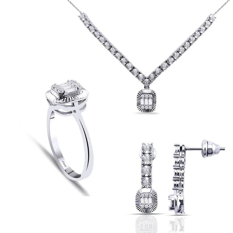 0.81 Karat Baget Pırlanta Set - IDL Sertifikalı - 1