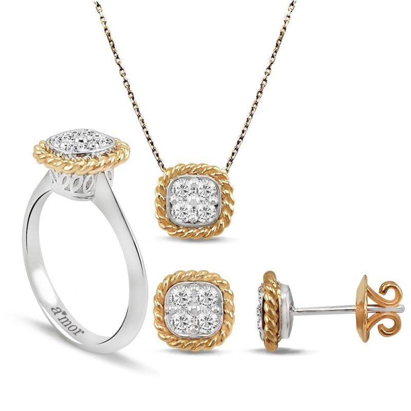0.82 Karat Fantezi Pırlanta Set - IDL Sertifikalı - 1