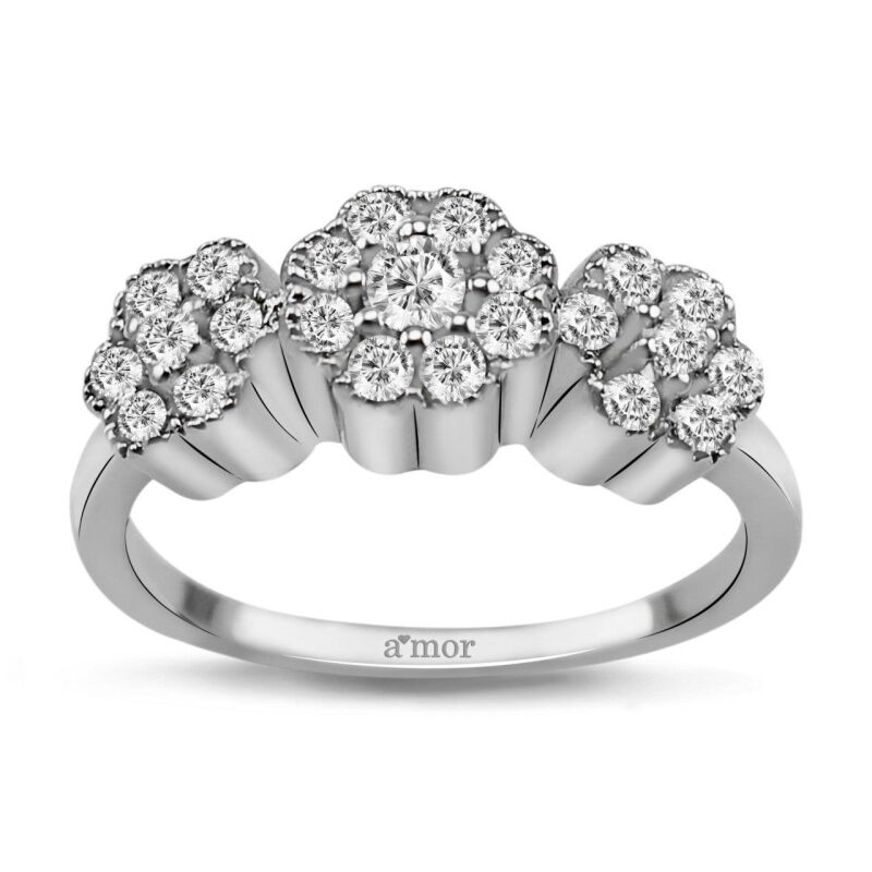 0.88 Karat Pırlanta Tria Yüzük - IDL Sertifikalı - 1