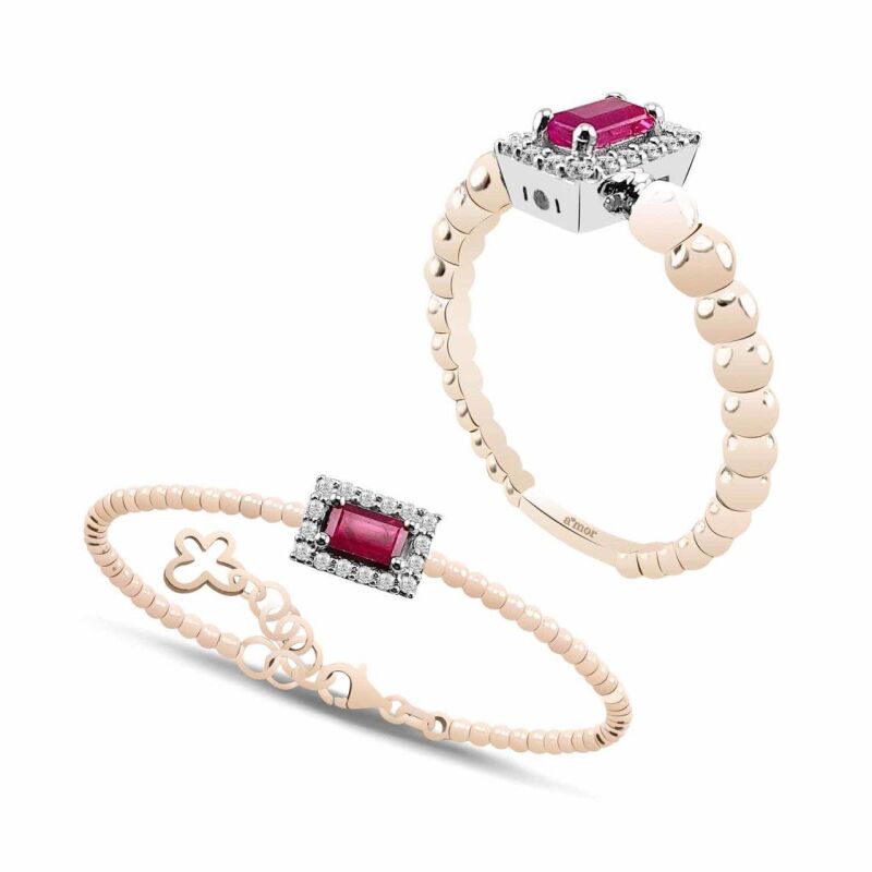 0.90 Karat Yakut Pırlanta Set - IDL Sertifikalı - 1