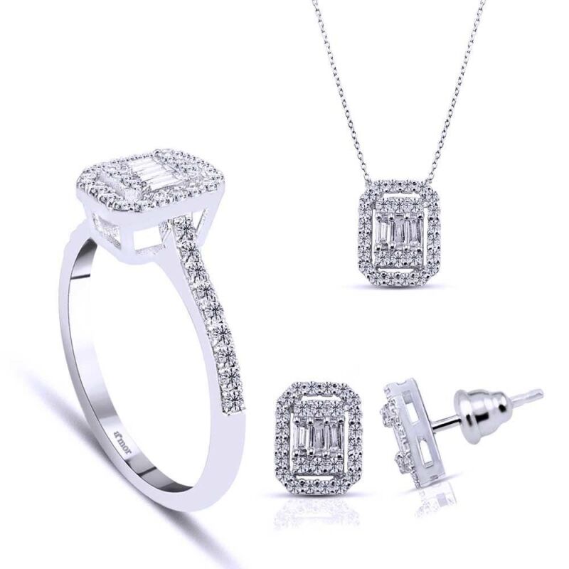 0.92 Karat Baget Pırlanta Set - IDL Sertifikalı - 1