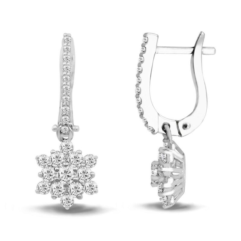 0.96 Karat Pırlanta Fantezi Küpe - IDL Sertifikalı - 1