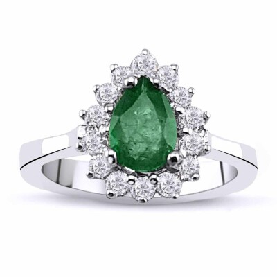 0.96 Karat Pırlanta Zümrüt Yüzük - IDL Sertifikalı - 1