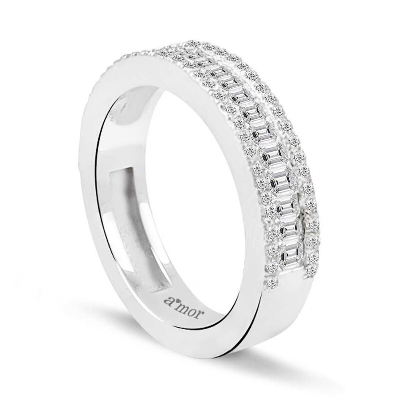 0.99 Karat Pırlanta Baget Yarımtur Yüzük - IDL Sertifikalı - 2