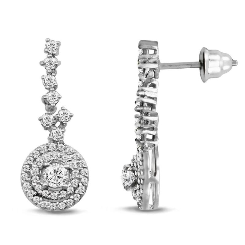 0.99 Karat Pırlanta Fantezi Küpe - IDL Sertifikalı - 1