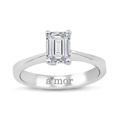1.00 Karat Emerald Pırlanta Yüzük - IDL Sertifikalı - 1