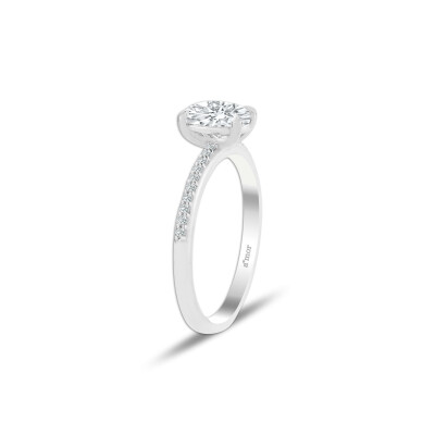 1.02 Karat Pırlanta Tektaş Oval Yüzük - GIA / IDL Sertifikalı - 2