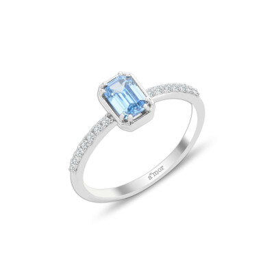 1.03 Karat Aquamarine Pırlanta Fantezi Yüzük - IDL Sertifikalı - 1