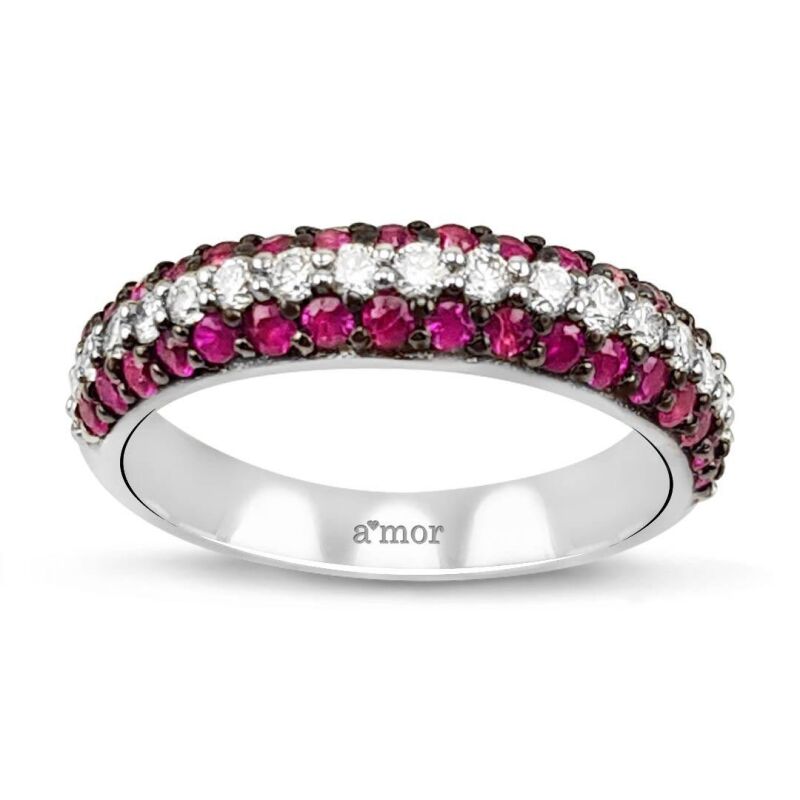 1.04 Karat Pırlanta Pembe Safir Yüzük - IDL Sertifikalı - 1