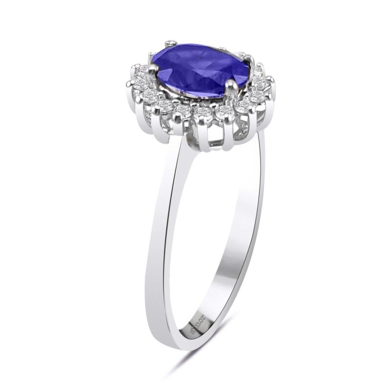 1.07 Karat Pırlanta Safir Yüzük - IDL Sertifikalı - 2
