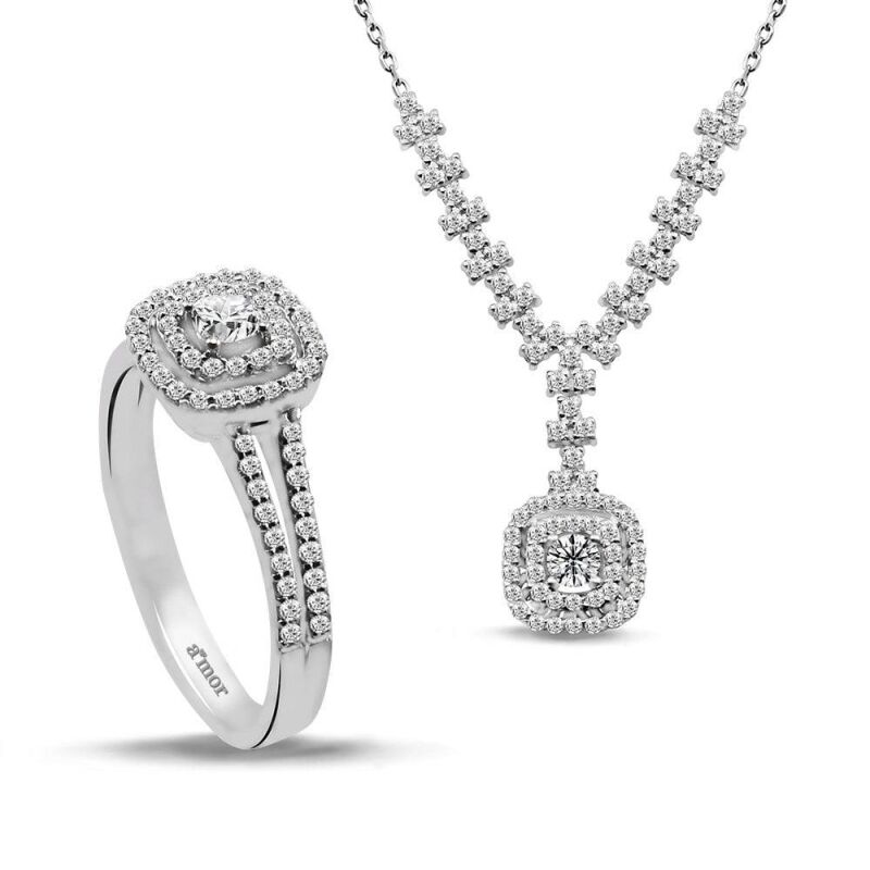 1.12 Karat Fantezi Pırlanta Set - IDL Sertifikalı - 1
