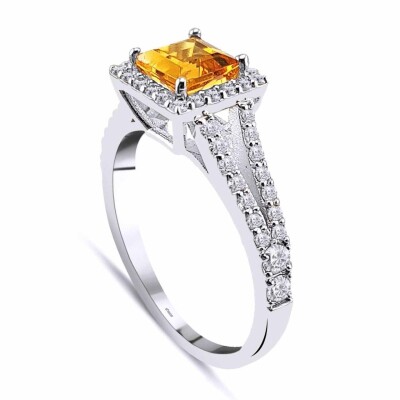 1.12 Karat Sitrin Pırlanta Fantezi Yüzük - IDL Sertifikalı - 2