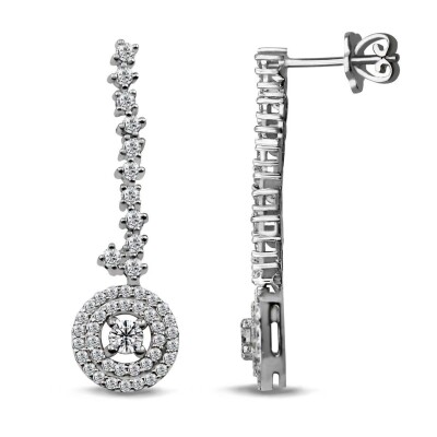 1.15 Karat Pırlanta Fantezi Küpe - IDL Sertifikalı - 1
